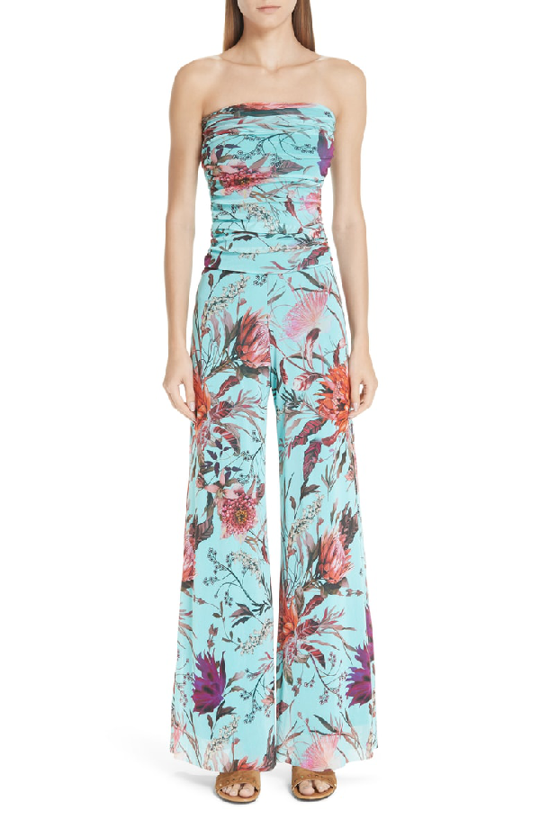 fuzzi strapless jumpsuit