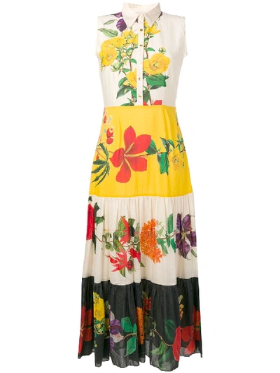 Carolina K Natalie Floral Cotton Silk Dress In Big Flower
