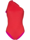 Araks Melika Reversible One Shoulder Swimsuit In Red