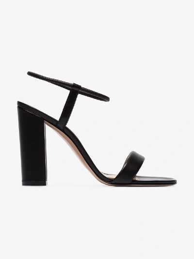 Gianvito Rossi 100mm Leather Sandals In Black