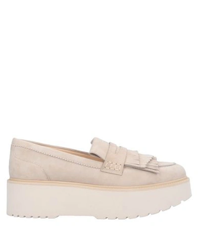 Hogan Loafers In Beige