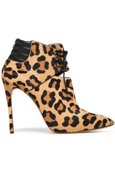 Casadei Woman Zimbabwe Leopard-print Calf Hair Ankle Boots Animal Print