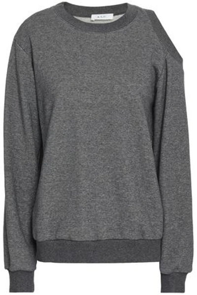 A.l.c . Woman Cutout French Cotton-terry Sweatshirt Dark Gray