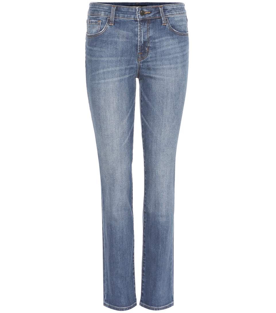 J Brand Amelia Mid-rise Straight Jeans In Decoy | ModeSens