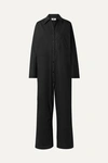 Mm6 Maison Margiela Convertible Cotton-poplin Jumpsuit In Black