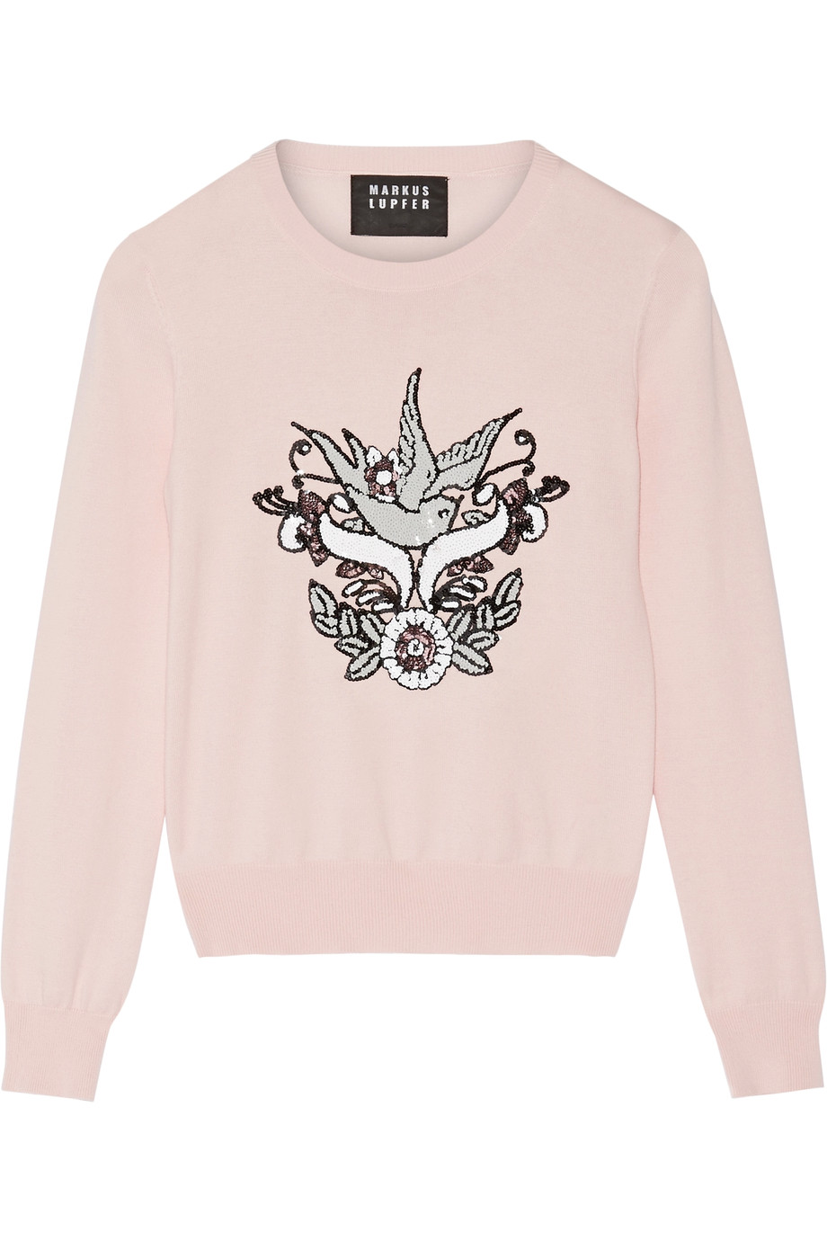 Markus Lupfer Grace Sequin-embellished Cotton Sweater | ModeSens
