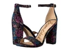 Sam Edelman Yaro Ankle Strap Sandal In Black Multi Velvet