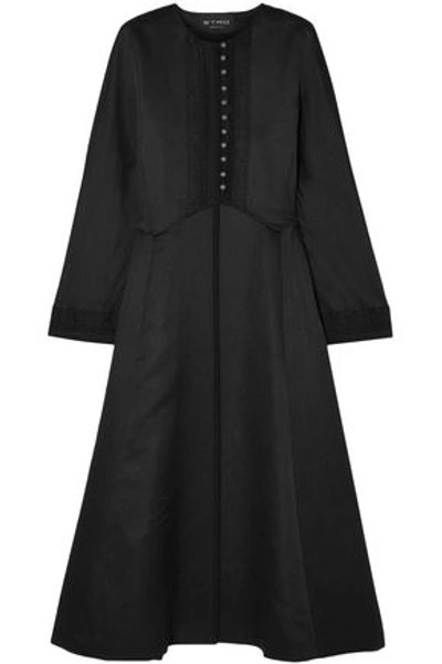 Etro Woman Satin-jacquard Coat Black