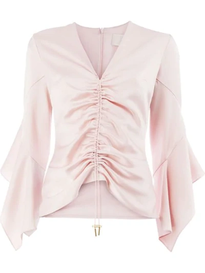 Peter Pilotto Ruched Detail Top In Blush