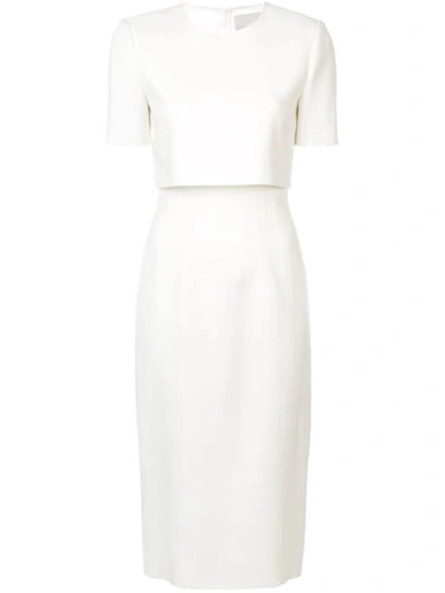 Jason Wu Collection Layered Fitted Dress In White