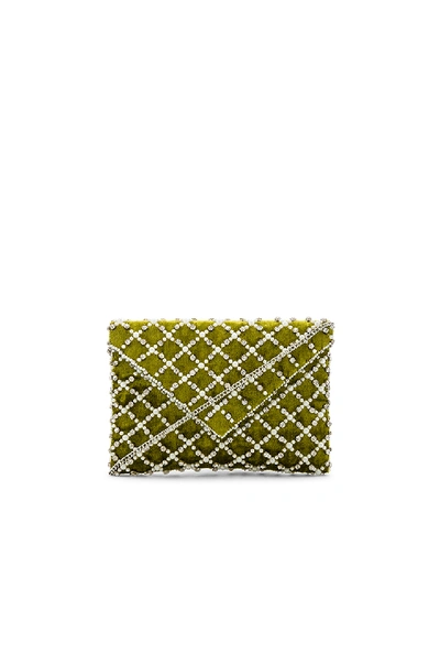 From St Xavier Baxter Clutch In Green