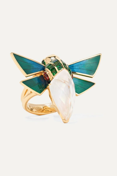 Stephen Webster Cuckoo Bee 18-karat Gold Multi-stone Ring