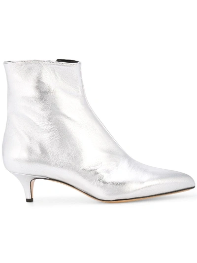 Fabio Rusconi Kitten Heel Ankle Boots - Metallic