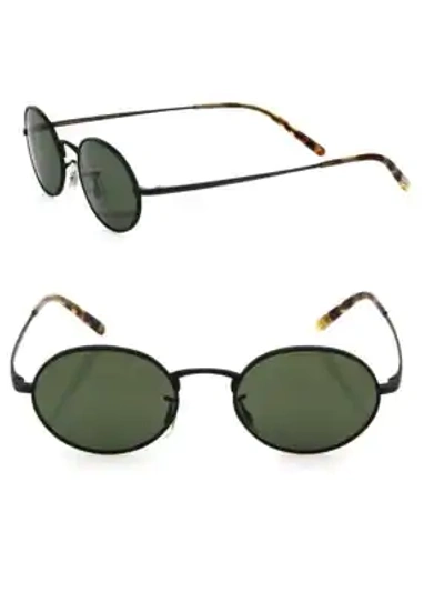 Oliver Peoples Empire Suite 49mm Oval Sunglasses In Black