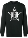 Diesel Printed Sweatshirt In Black