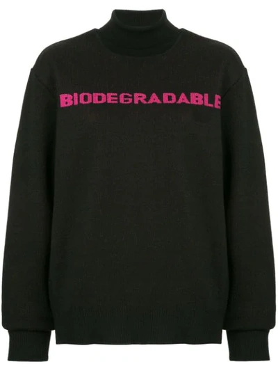 Strateas Carlucci 'biodegradable' Knit Sweater In Black