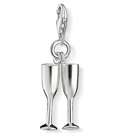 Thomas Sabo Charm Club Silver Champagne Flutes Charm