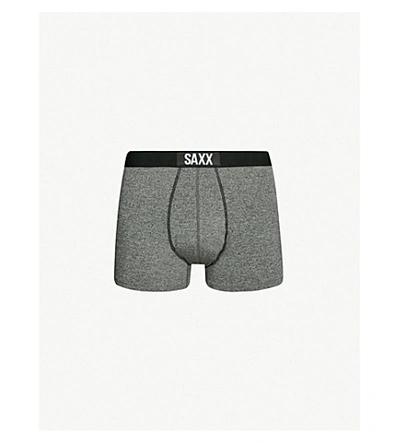 Saxx Slim-fit Stretch-jersey Trunks In Grey