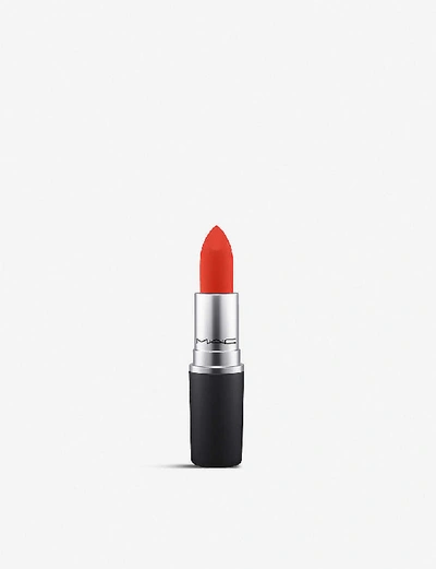 Mac Powder Kiss Lipstick 3g In Style Shocked (clean Red Orange)