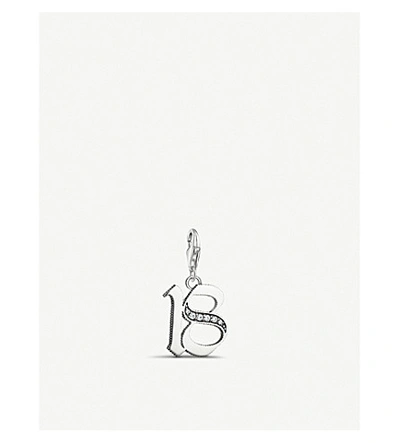 Thomas Sabo Vintage Lucky Number 18 Sterling Silver Charm