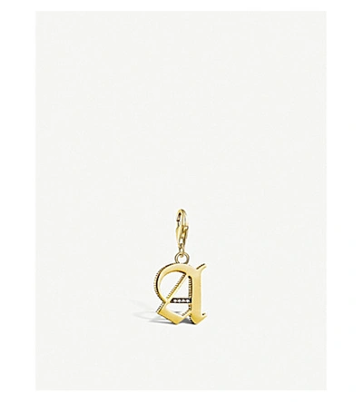 Thomas Sabo Vintage 'a' Letter 18ct Yellow Gold-plated Charm