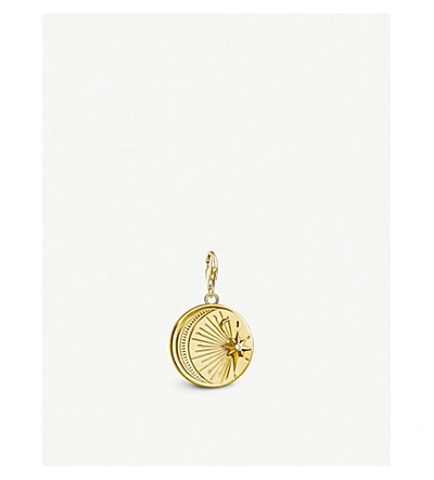 Thomas Sabo Moon And Twinkling Star 18ct Yellow Gold-plated Charm