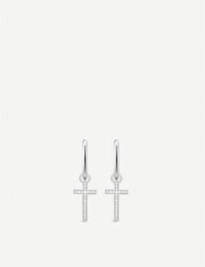 Thomas Sabo Cross Mini Sterling Silver Hoop Earrings