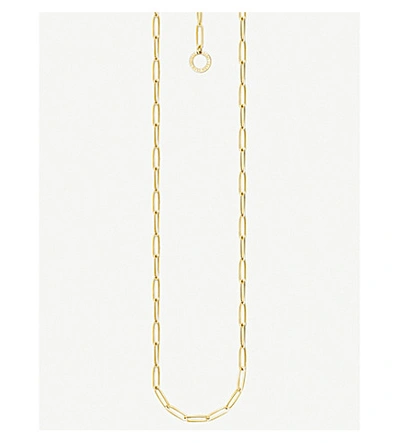 Thomas Sabo Paper Clip Chain 18ct Yellow Gold Charm Necklace