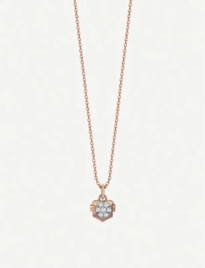 The Alkemistry Kismet By Milka Leo 14ct Rose-gold And Diamond Necklace In Rose Gold