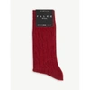 Falke Lhasa Wool-cashmere Socks In Ruby