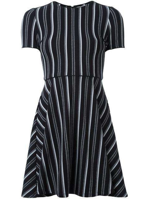 Opening Ceremony Striped Fit-&-flare Dress In Black Multi | ModeSens