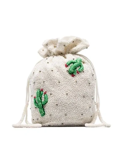 Ganni Monticello Cactus Bucket Bag In Green