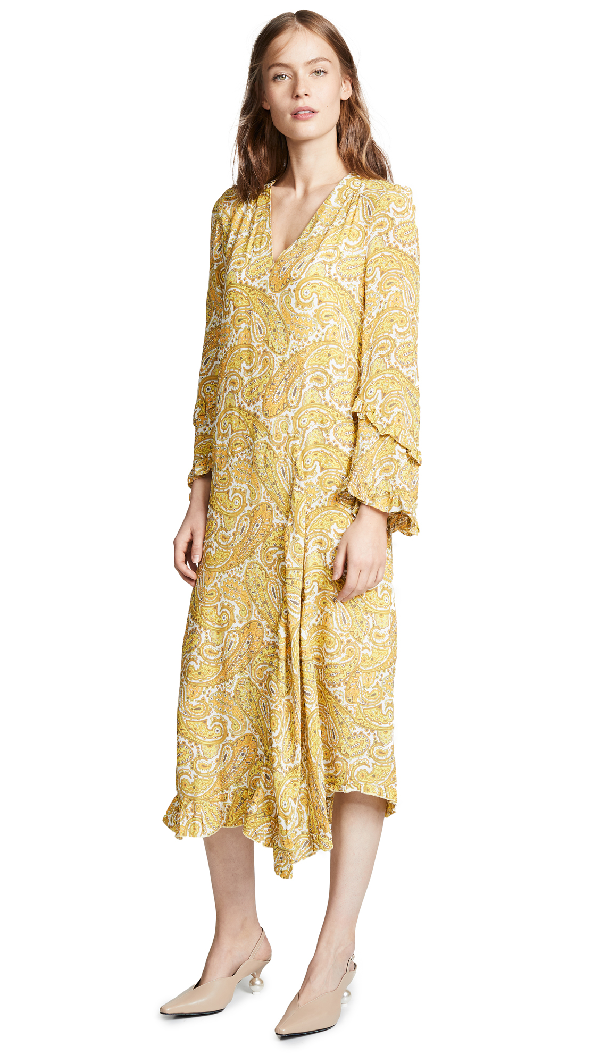 Baum Und Pferdgarten Ameli Dress In Yellow Paisley | ModeSens