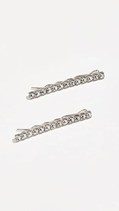 Jennifer Behr Gwen Bobby Pin Set In Crystal