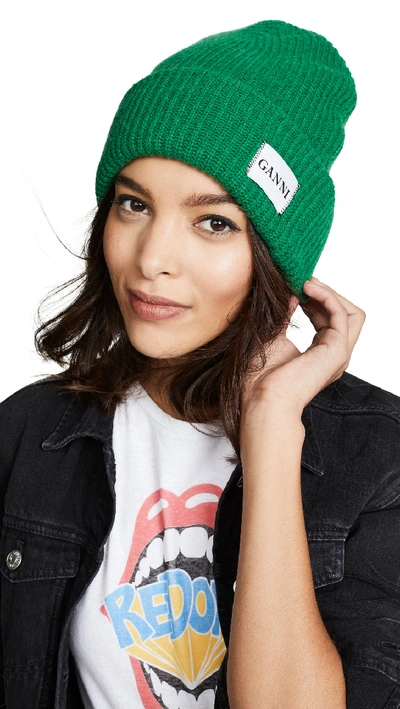 GANNI Vibrant Green Knit Beanie Ganni | Accessories | Ganni Green Ribbed Beanie | Poshmark main image 3