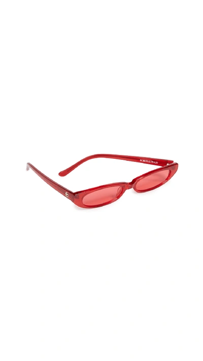 Roberi & Fraud Frances Sunglasses In Red