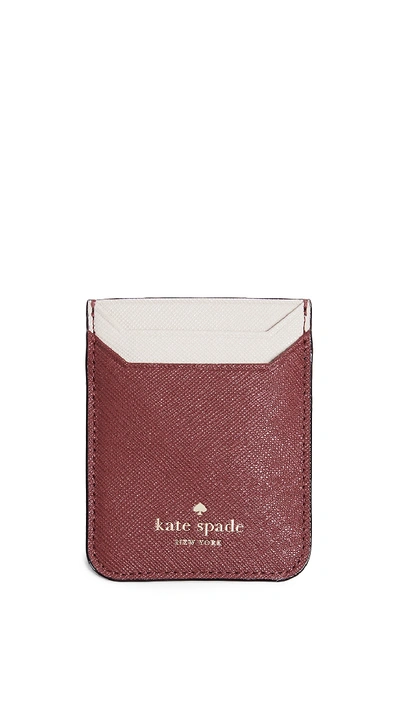 Kate Spade Triple Sticker Phone Pocket In Sienna/tusk