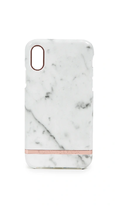 Richmond & Finch White Marble Iphone Xr Case In White Marble/rose Gold