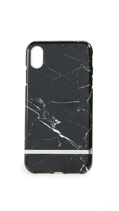 Richmond & Finch Black Marble Iphone Xs Max Case In Black Marble/silver