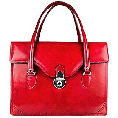 L.a.p.a. Briefcases Women's Red Leather Briefcase