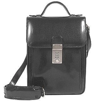 L.a.p.a. Briefcases Black Leather Vertical Briefcase