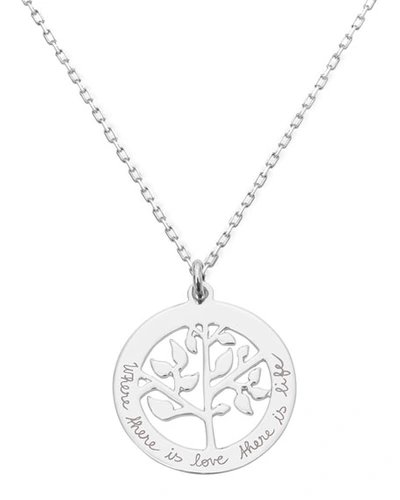Merci Maman Personalized Tree Of Life Necklace In Gold