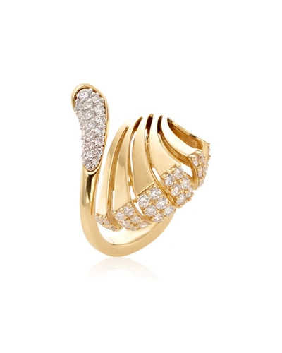 Miseno Ventaglio 18k Gold Diamond Fan Ring