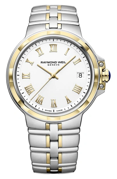 Raymond Weil Parsifal Classic White Dial Watch, 41mm In White/silver