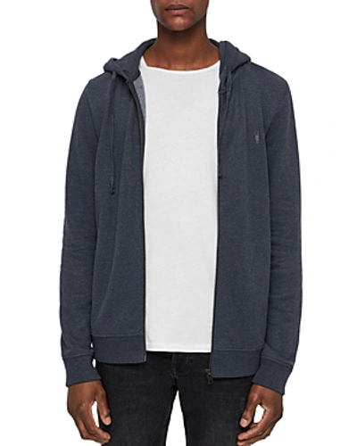Allsaints Raven Hoodie In Merchant Ink Marl