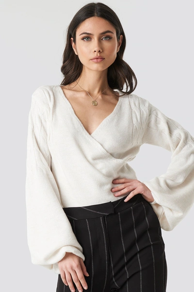 Trendyol Double Breasted Knitted Sweater - White In Ecru