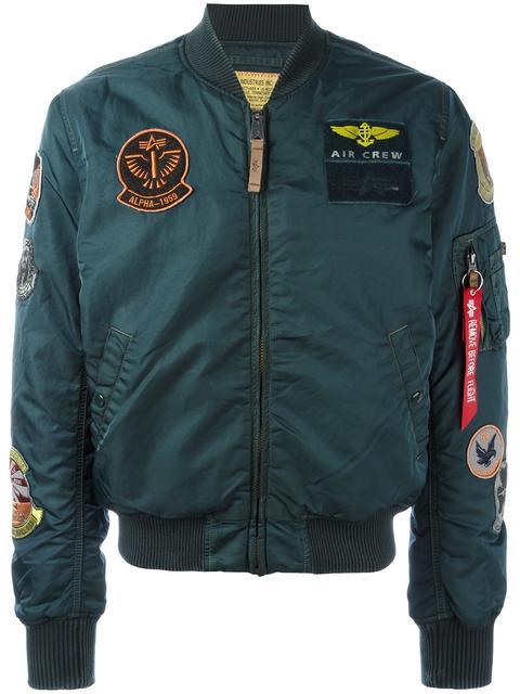 Alpha Industries Patches Ma-1 Bomber Jacket | ModeSens