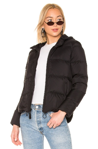 James Perse Fleece Lined Puffer Jacket In Black