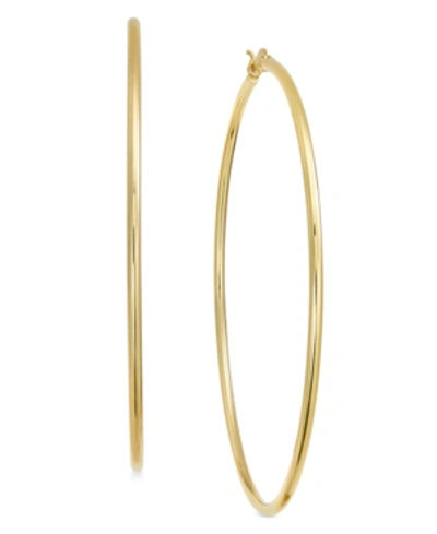 Essentials Extra Large Gold Plated Wire Tube Large Hoop Earrings
