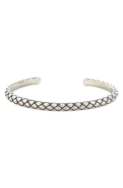 Degs & Sal Men's Patterned Cuff Bracelet In Sterling Silver
